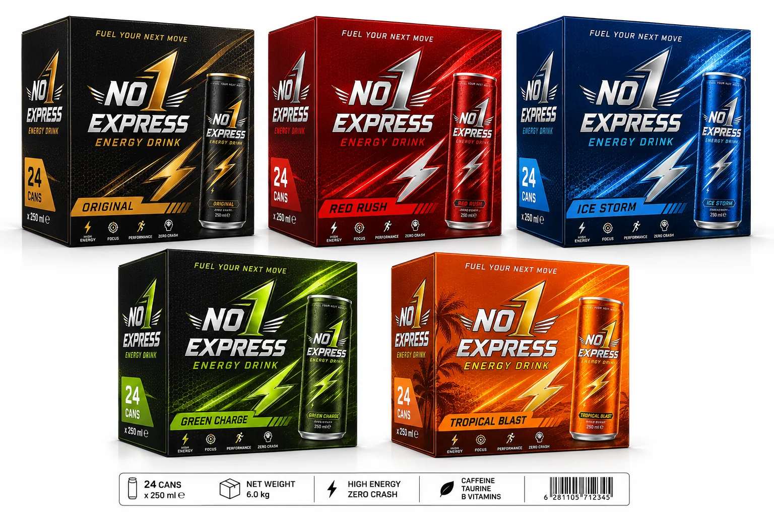 NO 1 EXPRESS 24 can carton packaging