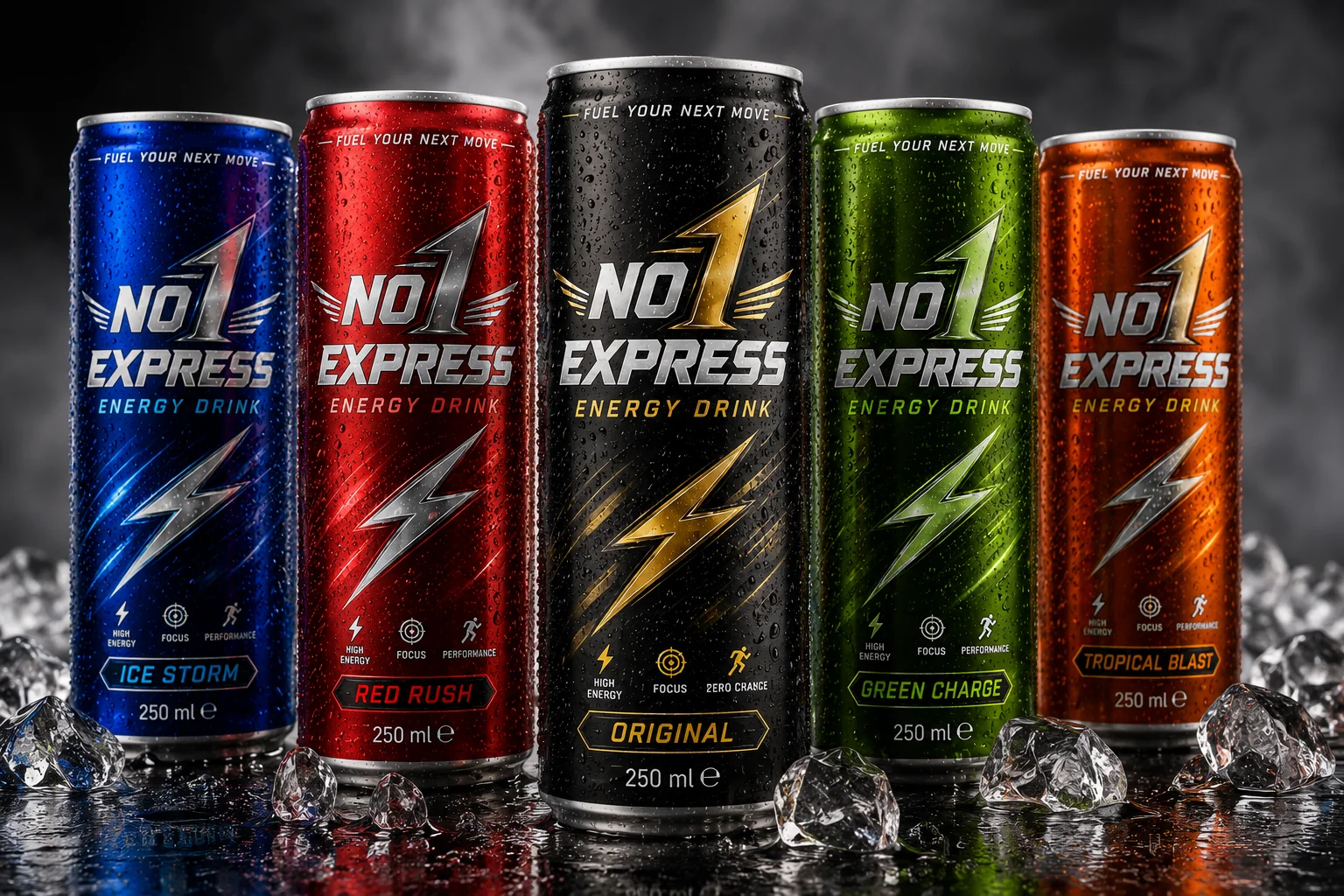Realistic NO 1 EXPRESS 3D can lineup